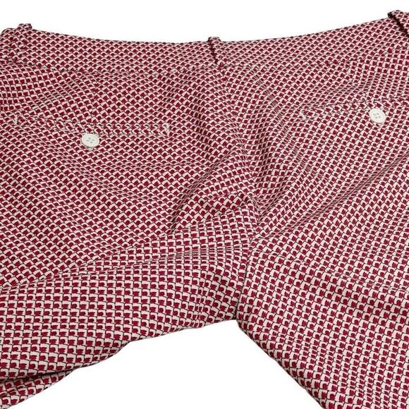 Fairway & Greene pink and white print Bermuda golf shorts size 10 - Picture 4 of 15